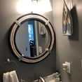 thumbnail image 4 of Nautical Round Rope Mirror - White Twisted Rope Wall Hanging Mirror, Rustic Boho & Coastal Farmhouse Décor for Bathroom, Bedroom, Nursery, or Entryway, 4 of 8