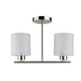 thumbnail image 1 of Whitfield Lighting SF28051-2SS NICKEL Satiné 2 Lumières Verre Givré Semi-Rinçage, 1 of 1