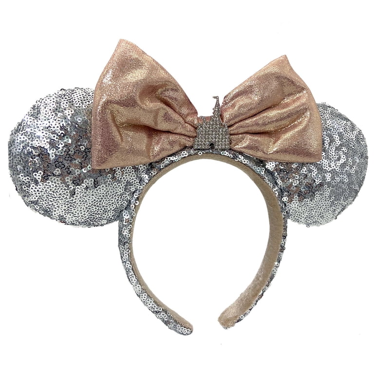 Fashion Sequins Minnie Ears Castle Jewel Silver Bow Headband  display picture 1