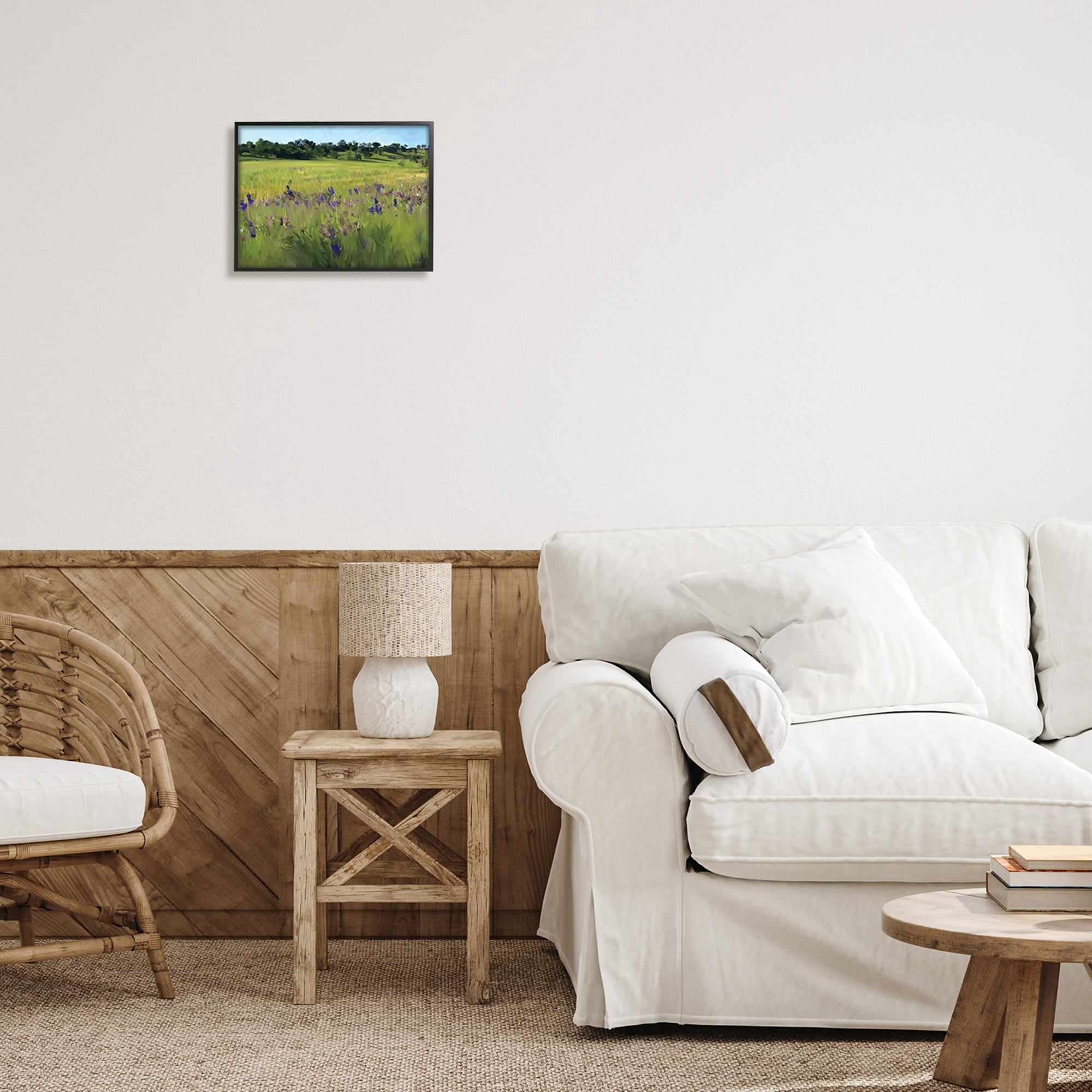 Stupell Industries Countryside Grassland Field Purple Pink Flower Blossoms, 30 x 24, Design by Kamdon Kreations