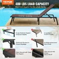 thumbnail image 2 of VEVOR Chaise Lounge Chair Outdoor Patio Lounge Chair Adjustable 5-Position 2 pcs, 2 of 9