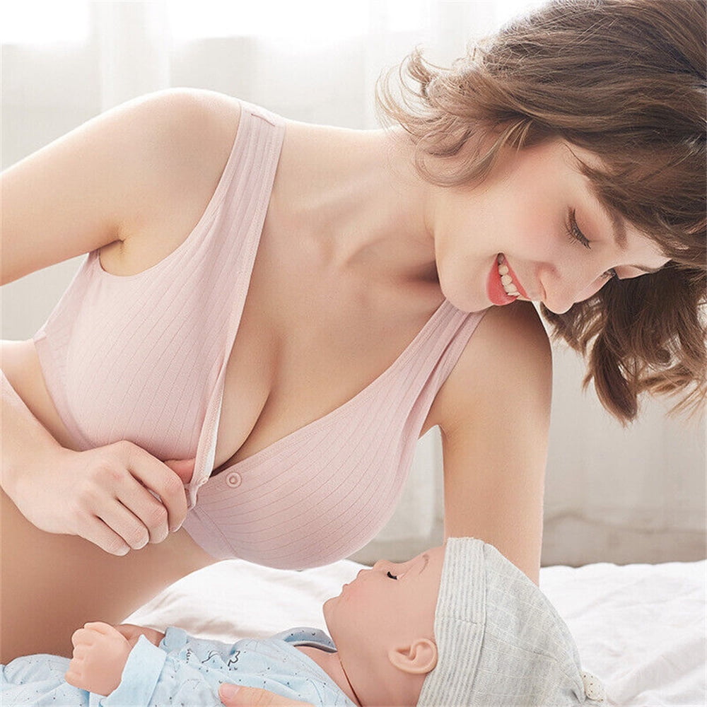 Women's Bra Comfy Plus Size Seamless Bras Front Close Anti-exhaust Nursing  & Maternity Sleep Bra 