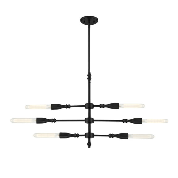 Designers Fountain Louise 6 Light Matte Black Island Pendant, D231M-IS-MB