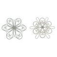 thumbnail image 1 of 30 Inch Rustic Wood Metal Flower Sculpture Wall Hanging Art Home Decor Set Of 2, 1 of 5
