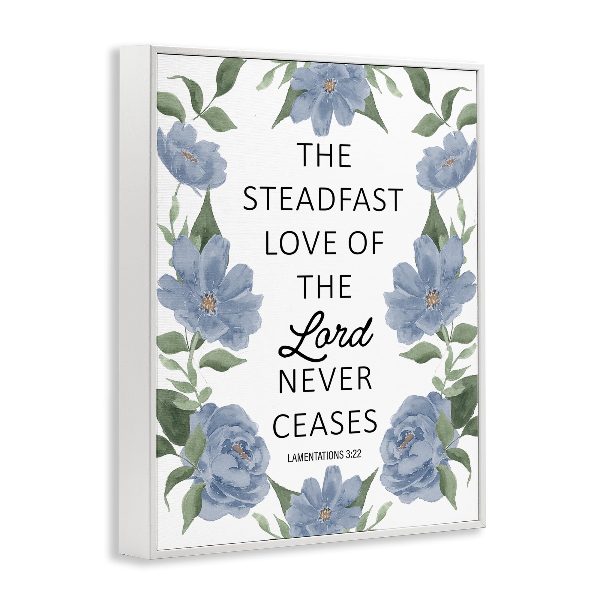 Stupell Industries Steadfast Love Of The Lord White Framed Giclee Art, design by Lucille Price