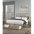 thumbnail image 2 of Transitional 1pc California King Size Bed w Storage underbed Drawer Light Tan Hue Finish Beautiful Bedframe Bedroom Furniture, 2 of 4
