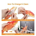 thumbnail image 4 of Touch Sensitive Realistic Orange Floppy Dancing Cat Kicker Fish Toy with Catnip, 4 of 5