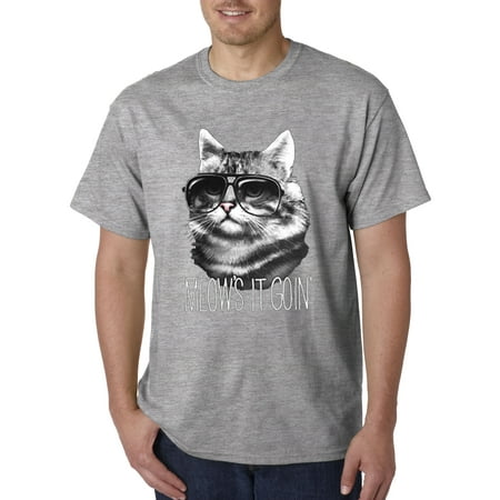 New Way - 423 - Unisex T-Shirt Meows It Goin' Cat Kitty Sunglasses ...