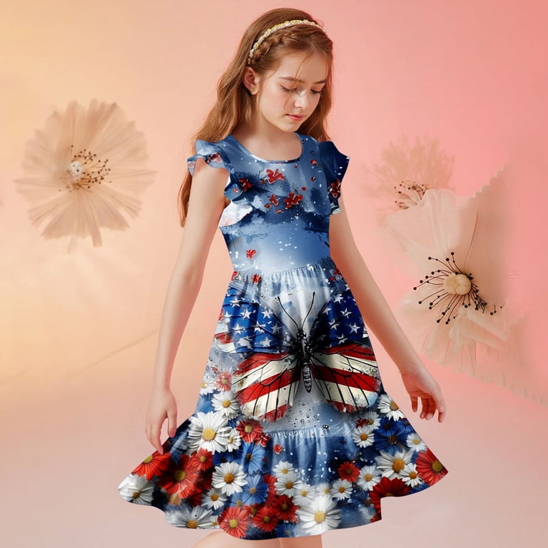 patriotic midi dress PATRIOTIC PRINCESS DENIM MIDI DRESS, BLUE / M