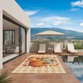 thumbnail image 3 of Burnt Orange Pumpkin Fall Outdoor Rug for Patio/Deck/Porch, Non-Slip Large Area Rug 3 x 5 Ft, Checkered Thanksgiving Botanical Indoor Outdoor Rugs Washable Area Rugs, Camping Rug Carpet Runner, 3 of 8