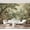Color 3, variant on Wall Mural Peel and Stick Tropical Landscape Temples Palm Trees Vibrant Flora Self-Adhesive Wallpaper Removable Wall Decal Wall Sticker Home Decor for Living Room Bedroom 69"x96"