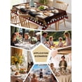 thumbnail image 5 of Red Chef Table Cloth, Kitchen Gourmet Black Plaid Vintage Waterproof Tablecloth for Square Tables, Reusable Washable Fabric Table Cover for Restaurant Kitchen Dining Tables 54"x54", 5 of 6