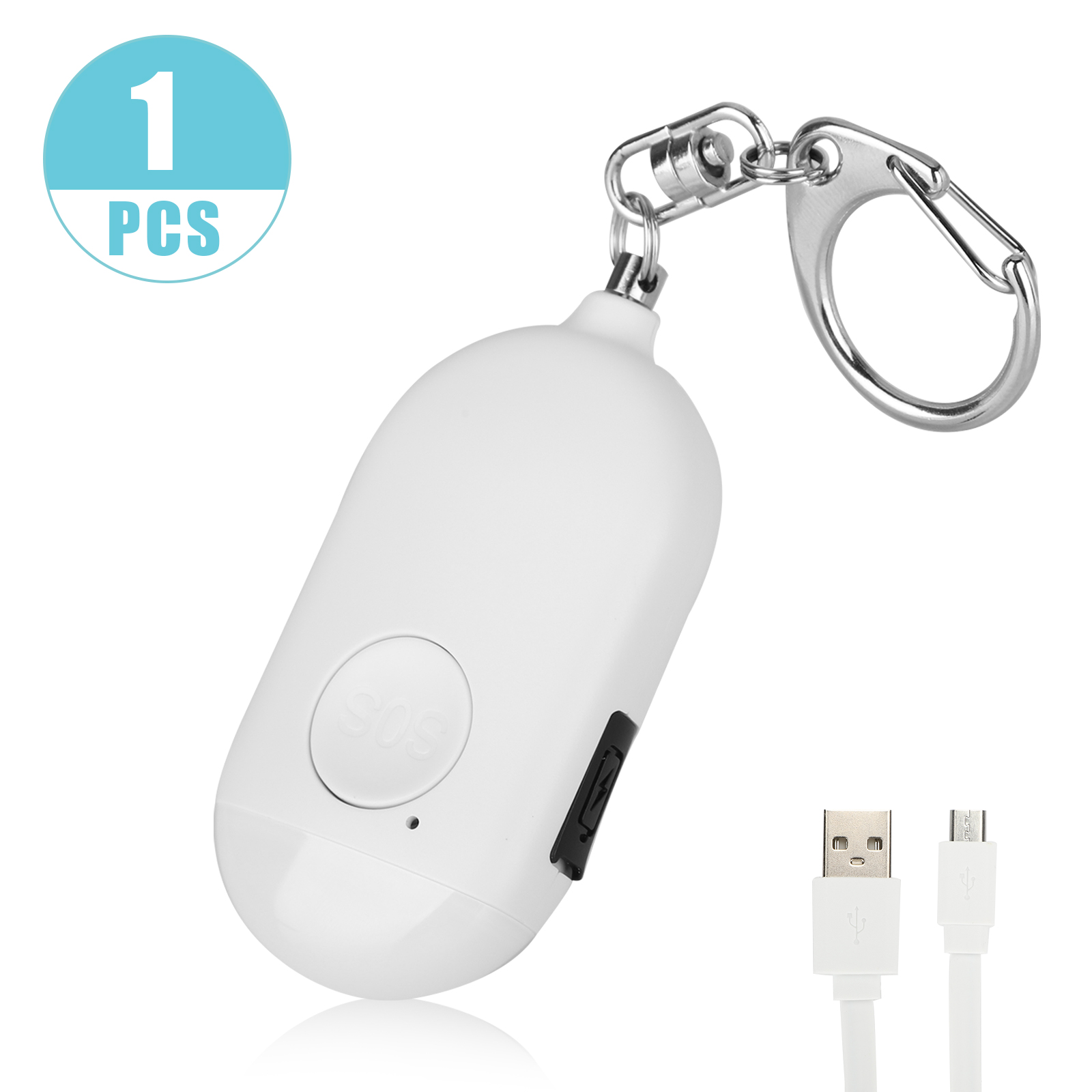 Home & Garden Personal Alarm Keychain LED 130dB SOS Emergency Self