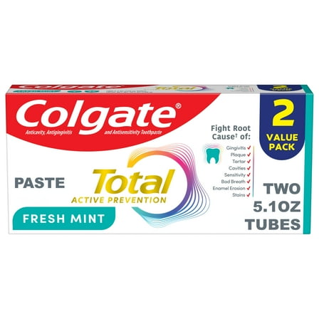 Colgate Total Active Prevention Fresh Mint Toothpaste, 5.1 oz