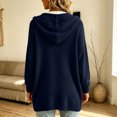 thumbnail image 4 of Women Loose Button Front Hooded Knit Cardigan, Drop Shoulder Long Sleeve Casual Sweater Jacket 2XL, 4 of 6