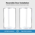 thumbnail image 5 of Ove Decors Breeze 34 in x 34 in x 77 in H Curved Corner Shower with Clear Glass & Shower Base and Chrome Hardware, 5 of 15