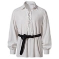 thumbnail image 3 of Men's Casual Solid Color Pullover Long Sleeve Stand Collar Shirt, 3 of 6