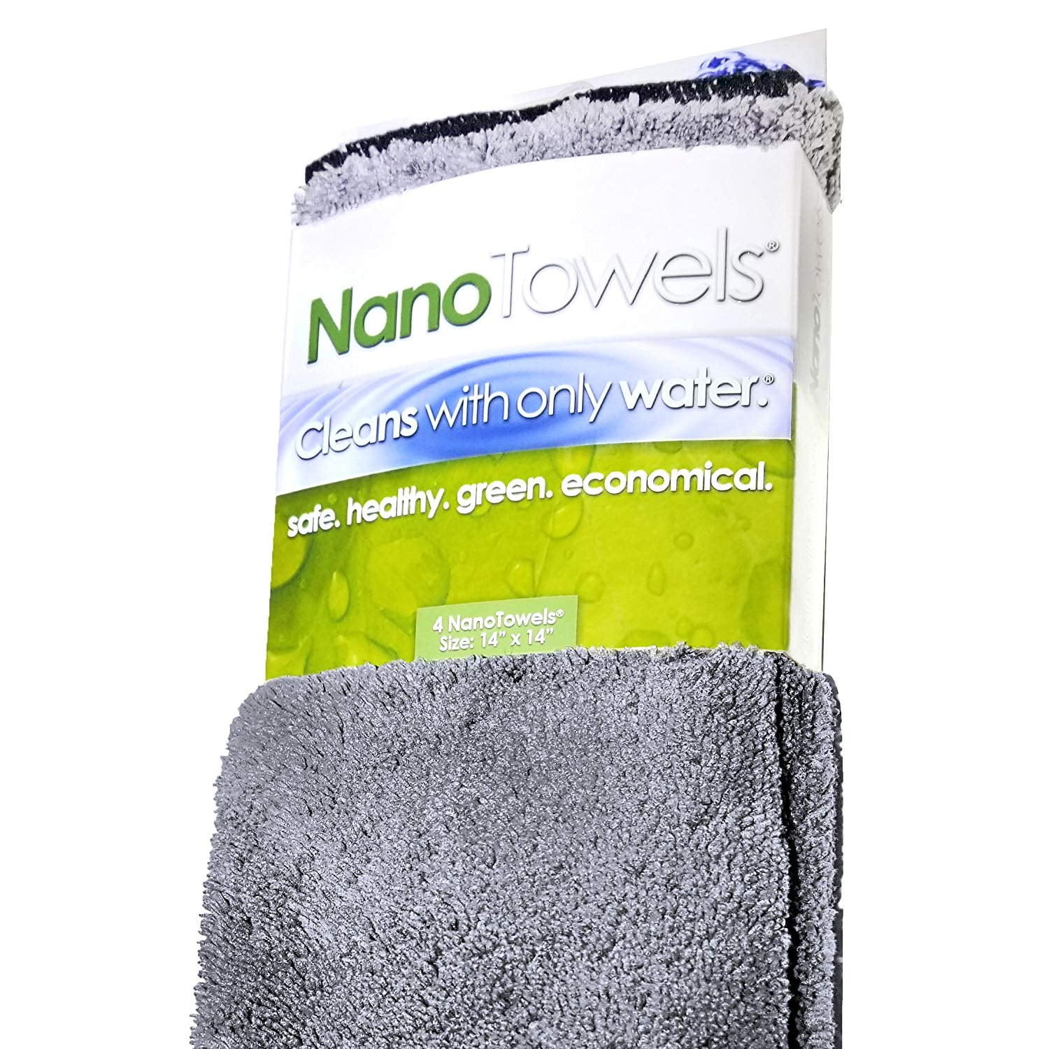 Clean Faster & Easier and Make Your Home Safer & Healthier 4 Ct Nano Towels Amazing Eco Fabric That Cleans Virtually Any Surface With Only Water Save Money No More Paper Towels Or Toxic Chemicals