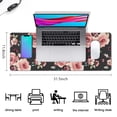 thumbnail image 5 of Long Mouse Pads for Desk,Pioneer Flower Floral Print Pattern Desk Mats on Top Of Desks, Desk Mouse Pad Extra Large with 3mm Non-Slip Base and Stitched Edge for Gaming,Office,Work,Home 31.5"x11.8", 5 of 6