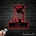 thumbnail image 4 of Handmadetneonsign Pug Dog House Number Metal Wall Art LED Light - Personalized Sign Home Decor 58667, 4 of 5