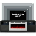 thumbnail image 6 of Merluxy Fireplace TV Stand with 36" Electric Fireplace, LED TV Stand for TVs up to 70", Black&White, 6 of 7