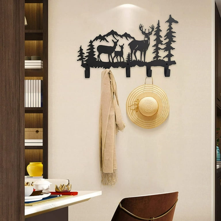 Wall Hooks Vertical Wall Mounted Hat Rack Coat Hooks Wall Mount