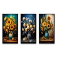 thumbnail image 2 of Designart "Sunflowers Van Gogh s Timeless Masterpiece IV" Floral & Botanical Framed Wall Art Set Of 3 - Yellow Masterpiece Frame Gallery Wall Set For Home Decor, 2 of 7