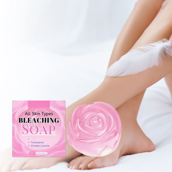 Lenkho Bleaching Soap with Tranexamic Acid & Chinese Licorice, Gentle Skin Brightening Cleansing Bar for All Skin Types, Natural Face & Body Soap for Even Skin Tone, 80g (2.82oz)