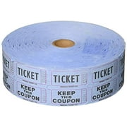 THE TICKET GURUS-Double Raffle Ticket Roll : roll of 2000- (Blue)