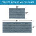 thumbnail image 6 of PrimeBeau Luxurious Absorbent Non-Slip Microfiber Chenille Shaggy Rug Set, Stone Blue, 47" x 17" + 17" x 24" Inches, 6 of 8