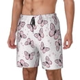 thumbnail image 2 of Gaeub Pink Butterflies (2) Mens Swim Trunks Stretch Beach Shorts Quick Dry for Men Swim Shorts Swimwear with Pockets- 3X-Large, 2 of 9