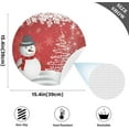 thumbnail image 4 of GZHJMY Christmas Snowman Round Placemats Non-Slip Washable Polyester Table Mats Set of 4 Heat Resistant Placemats for Kitchen Dining Table Decoration, 4 of 7