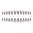 thumbnail image 7 of Fofosbeauty 24pcs Press on False Nails Tips, Almond Fake Nails, Almond Haze Blue Shining, 7 of 7
