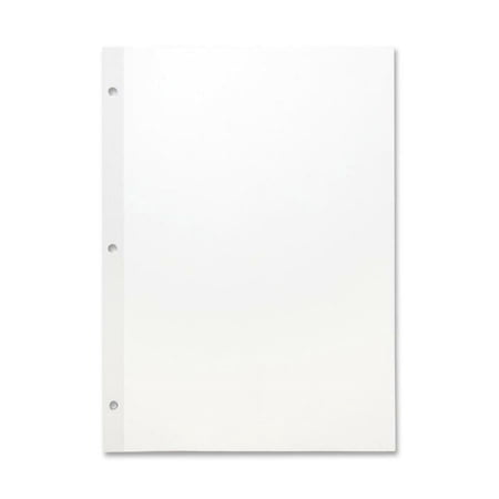 Sparco Mylar - reinforced Edge Unruled Filler Paper - Letter - 100 Sheets - Plain - Unruled - 20 lb Basis Weight - 8 1/2" x 11" - White Paper - Subject, Reinforced Edges - Recycled | Bundle of 5