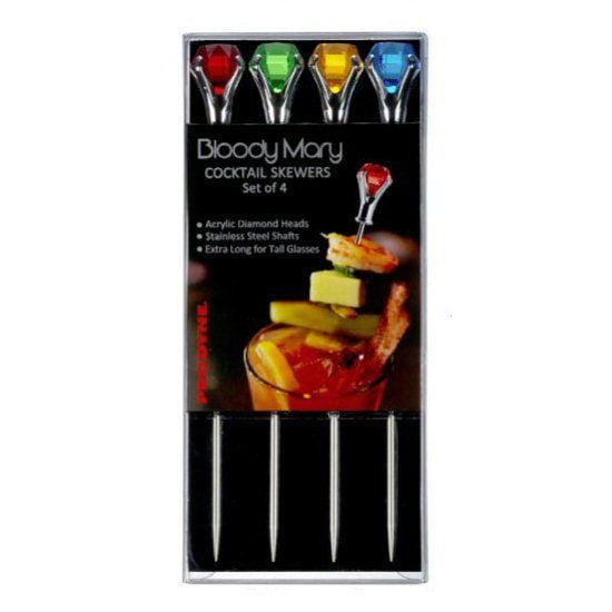 Prodyne Colored Diamond Head Stainless Bloody Mary Cocktail Skewers