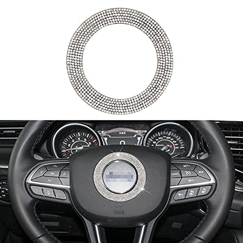 Thor-Ind Bling Steering Wheel Sticker Cover Trim Compatible with Jeep  Wrangler Grand Cherokee Compass Cherokee Patriot Renegade Gladiator -  