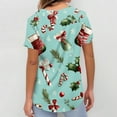 thumbnail image 5 of Garbnen Scrubs for Women Tops Merry Christmas Womens Scrubs Short Sleeve V Neck Santa Claus Print Nurse Uniforms with Pockets, 5 of 6