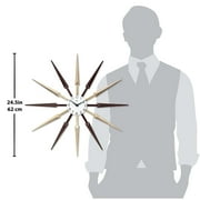 Infinity Instruments Celeste Light and Dark Wood Sunburst Wall Clock