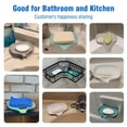thumbnail image 3 of Paquete de 3 jaboneras de silicona con drenaje, soporte para barra de jabón para ducha/baño, bandeja de jabón de cascada autodrenante/ahorrador para cocina, 3 of 5