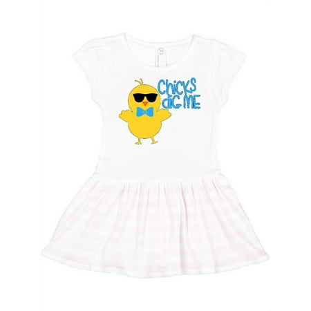 

Inktastic Chicks Dig Me Cute Chick in Sunglasses Gift Toddler Girl Dress