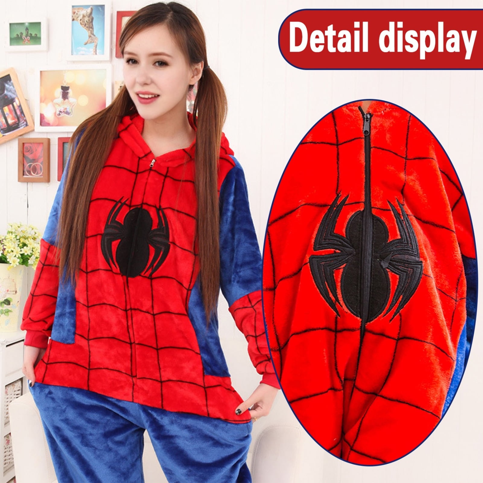 Alaiyaky Onesies Pajamas Unisex Adult for Women Men Animal Costume Cute Onesies Flannel Cartoon Cosplay Halloween Sleepwear