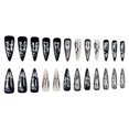 thumbnail image 4 of Press on Nails SINHOT Stiletto Long Black Butterfly 24 unidades, 4 of 7