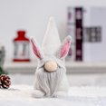thumbnail image 2 of 1 paquete de tela de conejo blanco conejito de Pascua decoración de muñeco sin rostro muñeco de gnomo gris y blanco 22x9cm tela + relleno de algodón ANGGREK Otros, 2 of 8