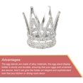 thumbnail image 4 of MECCANIXITY Crystal Ball Display Holder Crown Shaped Egg Stand Alloy Glass Ball Stand Display 1.6 Inch Silver Tone for Crystal Ball Display Decoration Pack of 2, 4 of 5