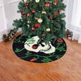thumbnail image 2 of FMSHPON Skull Rose Flora Halloween Xmas Christmas Tree Skirt Stand Mat for Holiday Party Decoration Indoor Outdoor 48 inches, 2 of 3