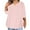 Pink, variant on Utoimkio Tunic Tops for Women Plus Size Long Sleeve Solid Color Shirts Crewneck Pullover Tee Blouses for Women