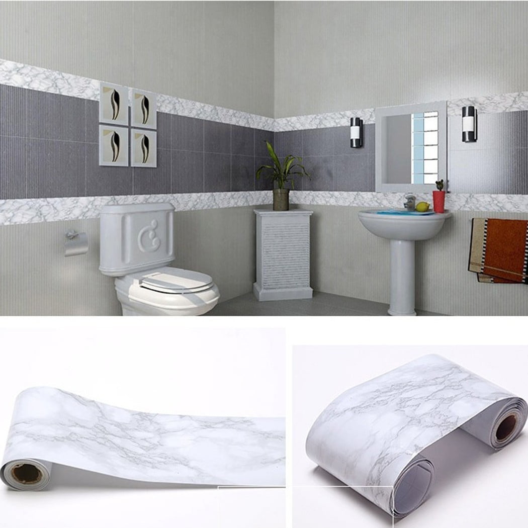 NEW Decals Waterproof Waist Line Wallpaper Marble Baseboard Wall Border Stickers NEW Decals Waterproof Waist Line Wallpaper Marble Baseboard Wall Border Stickers
