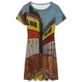 thumbnail image 3 of Waffle House Dress Fashion Beach Short Sleeve Dresses Female Party Printed Sundress, 3 of 7