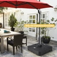 thumbnail image 4 of Gymax Patio Umbrella Stand Base Weight 4 Wheels W/Cross Base Black, 4 of 10