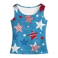 thumbnail image 5 of YDFCWXW Girls 4th of July Tank Tops Red White and Blue Shirt Toddler Girl American Flag Patriotic Outfit 5-14 Years (Sky Blue, XXL), 5 of 6